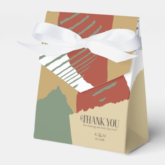 Colour Block Wedding Autumn ID740 Bedankdoosjes (Voorkant Zijde)