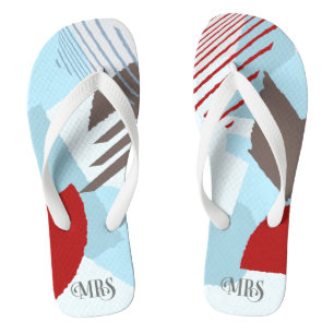 Colour Block Wedding Mrs Bride Winter ID740 Teenslippers