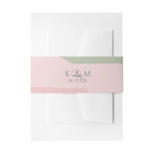 Colour Block Wedding Spring ID740 Uitnodigingen Wikkel