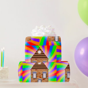 Colour Brick House Cadeaupapier
