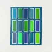 Colour Bricks (blue/green) Wandkleed (Voorkant)
