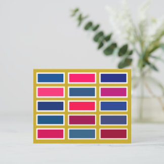 Colour Bricks (blue/pink) Briefkaart