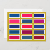 Colour Bricks (blue/pink) Briefkaart (Voorkant / Achterkant)