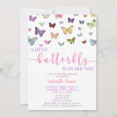 Colour Butterfly Baby shower Kaart (Voorkant)