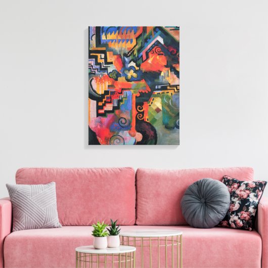 Colour Composition by August Macke,  kunst Canvas Afdruk (Insitu (Woonkamer))