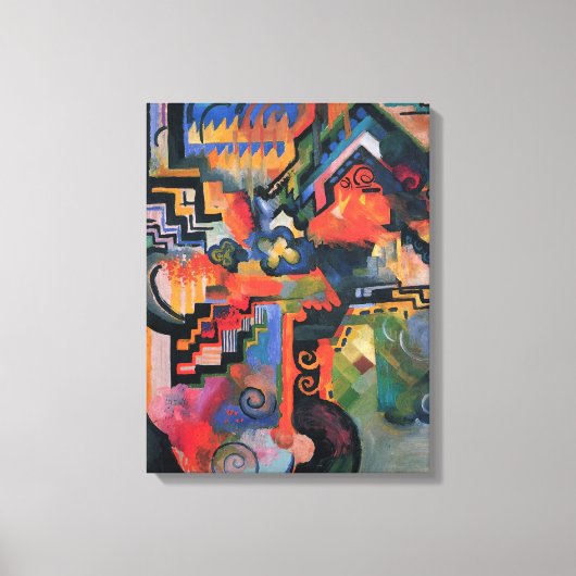 Colour Composition by August Macke,  kunst Canvas Afdruk (Voorkant)