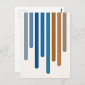 Colour Drips (blue/brown) Briefkaart (Voorkant / Achterkant)