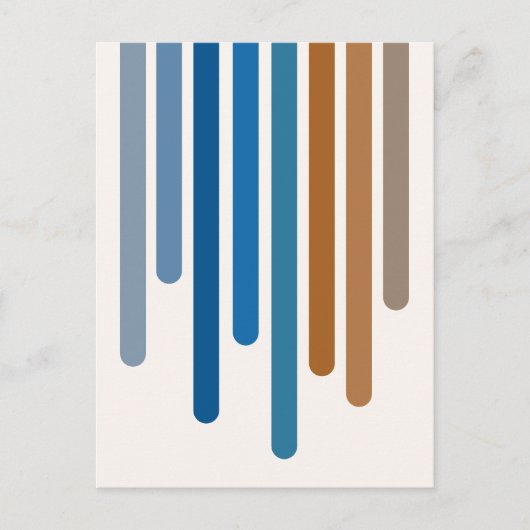 Colour Drips (blue/brown) Briefkaart (Voorkant)
