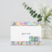 Colour Easter Eggs - Happy Easter Kaart (Staand voorkant)