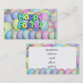 Colour Easter Eggs - Happy Easter Visitekaartje (Voorkant / Achterkant)