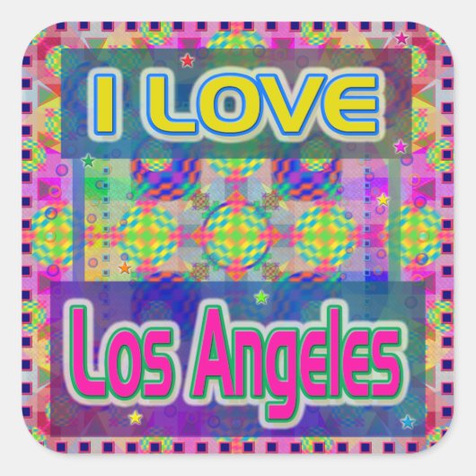 Colour Fest: Sticker "Ik hou van Los Angeles" (Voorkant)