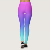 Colour Flow Roze Paarse Blue Aqua Mode voor dames Leggings (Achterkant)