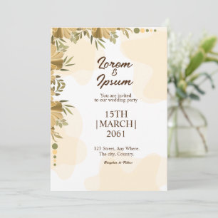 Colour Flower Simple Party-uitnodiging voor Kaart