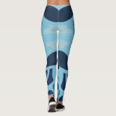 Colour Fun Blue Collage Motif Leggings (Dos)