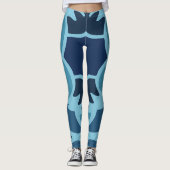 Colour Fun Blue Collage Motif Leggings (Devant)