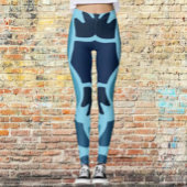 Colour Fun Blue Collage Motif Leggings