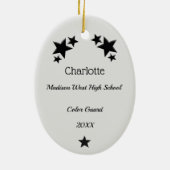 Colour Guard African American Grey & Black Keramisch Ornament (Achterkant)