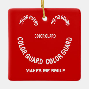 Colour Guard maakt me een glimlach-keramische sier Keramisch Ornament