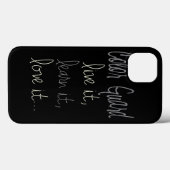 Colour Guard Quote Live, leer het, hou ervan Case-Mate iPhone Case (Achterkant (horizontaal))