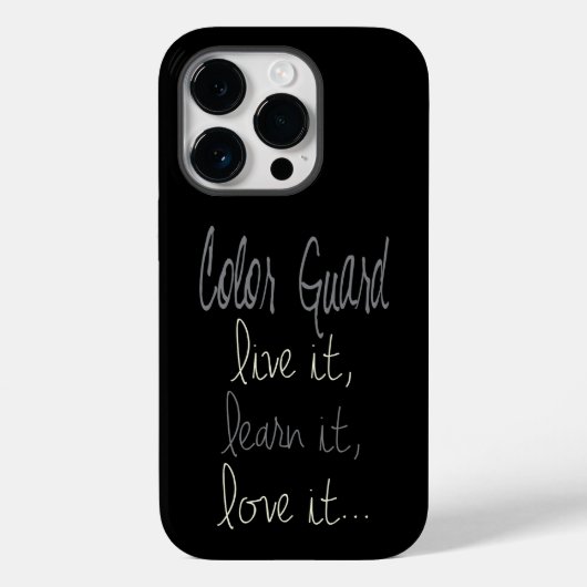 Colour Guard Quote Live, leer het, hou ervan Case-Mate iPhone Case (Achterkant)