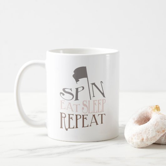 Colour Guard Spin Eat Sleep Herhalen | MOK (Met donut)