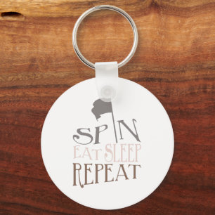 Colour Guard Spin Eat Sleep Herhalen SLEUTELHANG Sleutelhanger