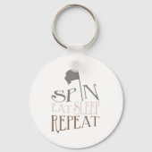 Colour Guard Spin Eat Sleep Herhalen | SLEUTELHANG Sleutelhanger (Voorkant)