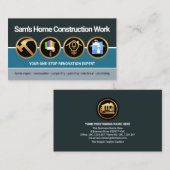  Colour Handyman Tools Contractor Builder Visitekaartje (Voorkant / Achterkant)