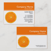 Colour Header III v2 - Oranje (F66C01) - clementin Visitekaartje (Voorkant / Achterkant)
