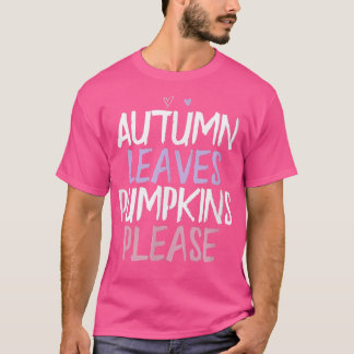 Colour Heart Funny Autumn Leaves Pumpkins Alsjebli T-shirt