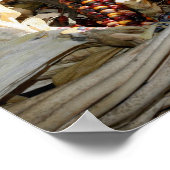 Colour Indian Corn in Wicker Basket Herfst Poster (Hoek)