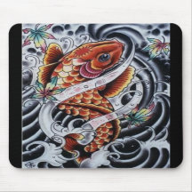 Colour Koi Tattoo Mousepad