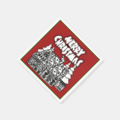 Colour Me Gingerbrood House Kerstmis Napkins Servetten (Hoek)