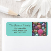 Colour ornaments Holiday Address Label (Insitu)