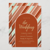 Colour Palette Cinnamon Sage Terracotta Wedding Kaart (Voorkant / Achterkant)