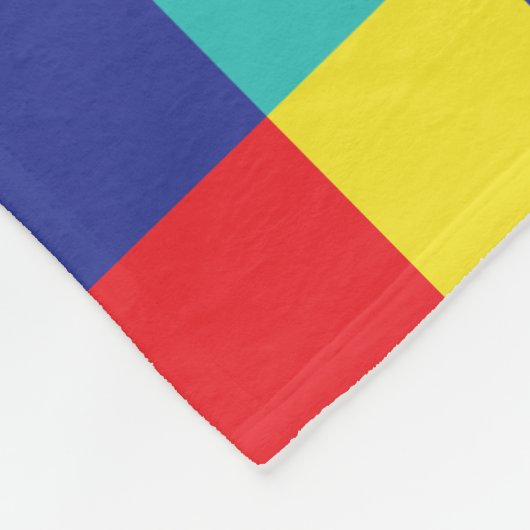 Colour Patchwork Patroon 141214 Fleece Deken (Hoek)