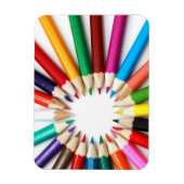 Colour Pencil Circle Premium Magnet Magneet (Verticaal)