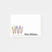 Colour Pencils First Grade Teacher Post-it Notes (Voorkant)