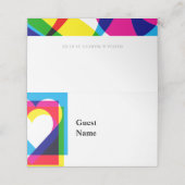 Colour Pop bruiloft naam kaart (Buitenkant ongevouwen)