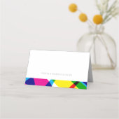 Colour Pop bruiloft naam kaart (Achterkant)