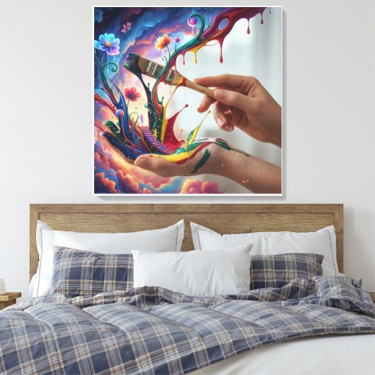 Colour Splash –by Nexa Hub Canvas Afdruk (Insitu (Slaapkamer))