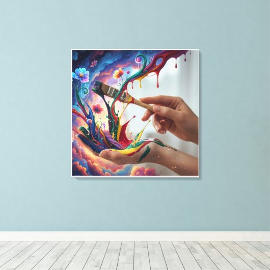 Colour Splash –by Nexa Hub Canvas Afdruk (Insitu (Houten vloer))