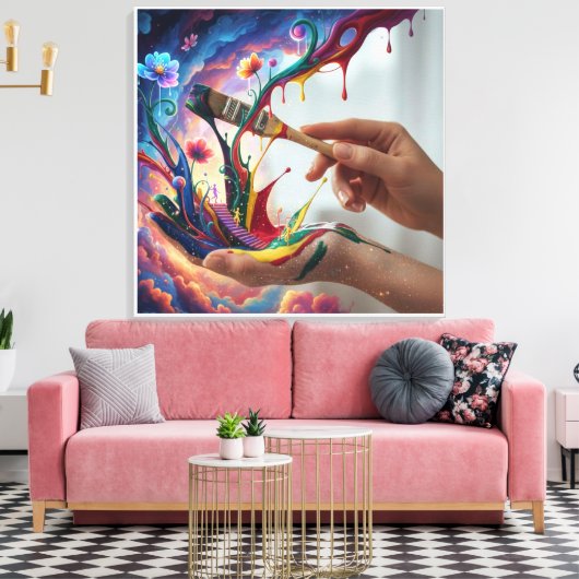 Colour Splash –by Nexa Hub Canvas Afdruk (Insitu (Woonkamer))