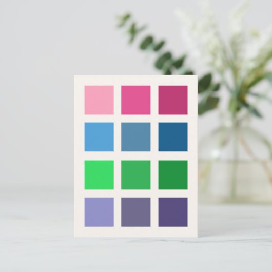Colour Squares (Spring) Postcard Briefkaart (Staand voorkant)