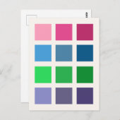 Colour Squares (Spring) Postcard Briefkaart (Voorkant / Achterkant)