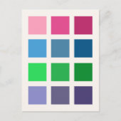 Colour Squares (Spring) Postcard Briefkaart (Voorkant)
