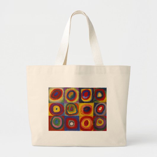 Colour Study of Squares Circles van Kandinsky Grote Tote Bag (Voorkant)