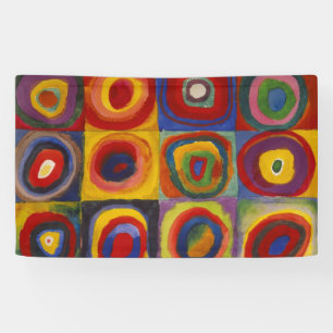 Colour Study of Squares Circles van Kandinsky Spandoek