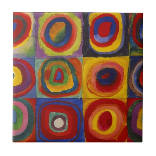 Colour Study of Squares Circles van Kandinsky Tegeltje (Voorkant)