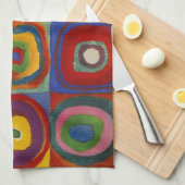 Colour Study of Squares Circles van Kandinsky Theedoek (Quarter Fold)
